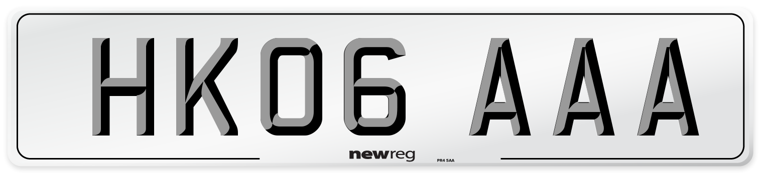 HK06 AAA Number Plate from New Reg